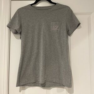 Vineyard Vines Whale Short-Sleeve Pocket Tee Heather Gray/Pink